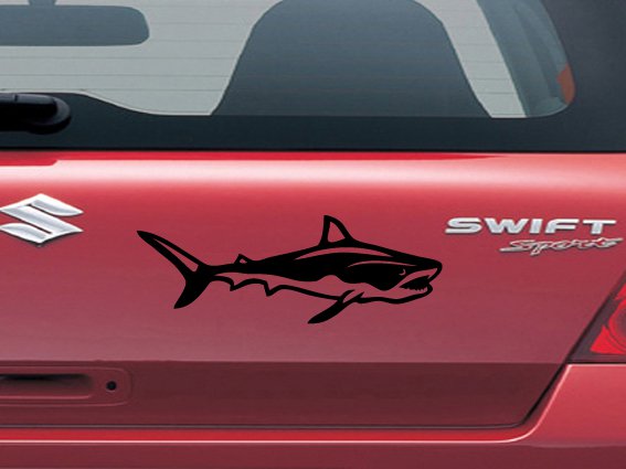 Shark Custom Made Vinyl Sticker Decal 004, Car Decal, Bumper Sticker, Laptop Decal, Window Sticker