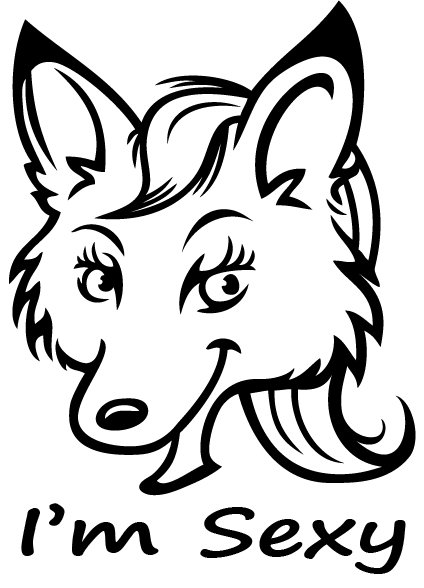 I'm Sexy Fox Custom Vinyl Sticker Decal, Car Decal, Bumper Sticker, Laptop Decal, Window Sticker