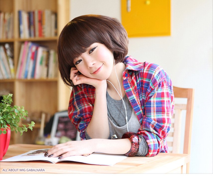 Free Shipping high quality Guarantee100% Hot-sales brand new wig W013 Qi bangs short hair