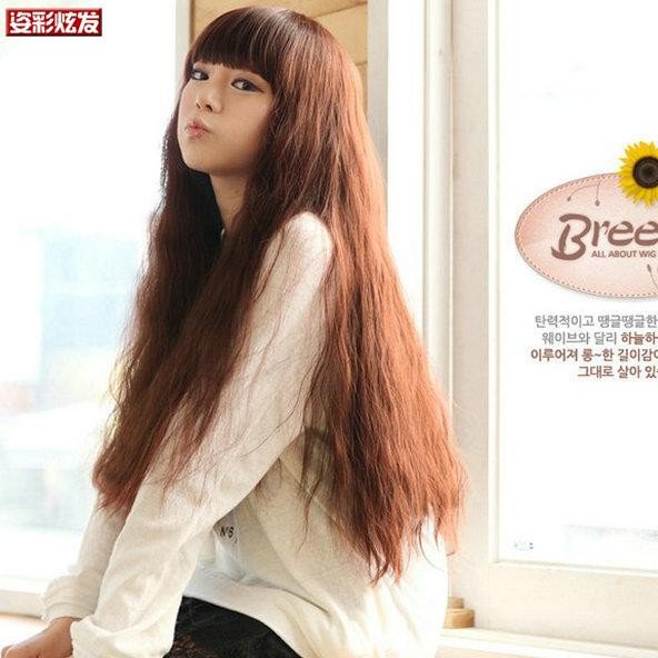 Free Shipping high quality Guarantee100% Hot-sales brand new wig W014 Qi bangs long hair