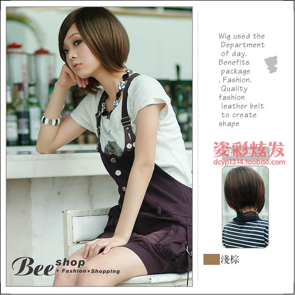 Free Shipping high quality Guarantee100% Hot-sales brand new wig W020 Short straight hair BOBO