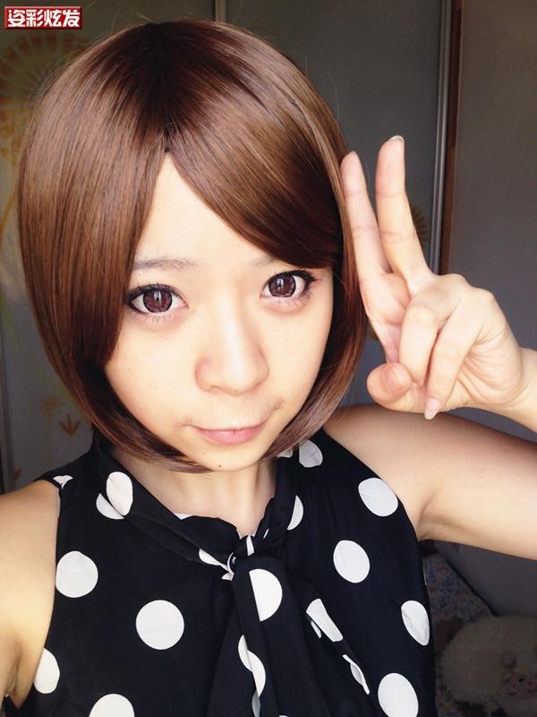 Free Shipping high quality Guarantee100% Hot-sales brand new wig W024 BOBO oblique bangs