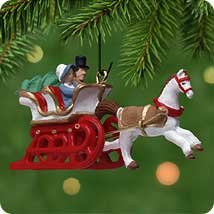Hallmark 2001 Dashing Through The Snow Miniature Ornament