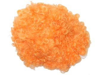 orange afro hair
