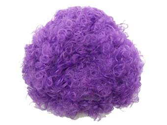 purple afro hair