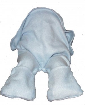 Straddleblanket 12 MONTHS Size SPLIT BABY BLANKET for Car Seat, Walker, Stroller Blue