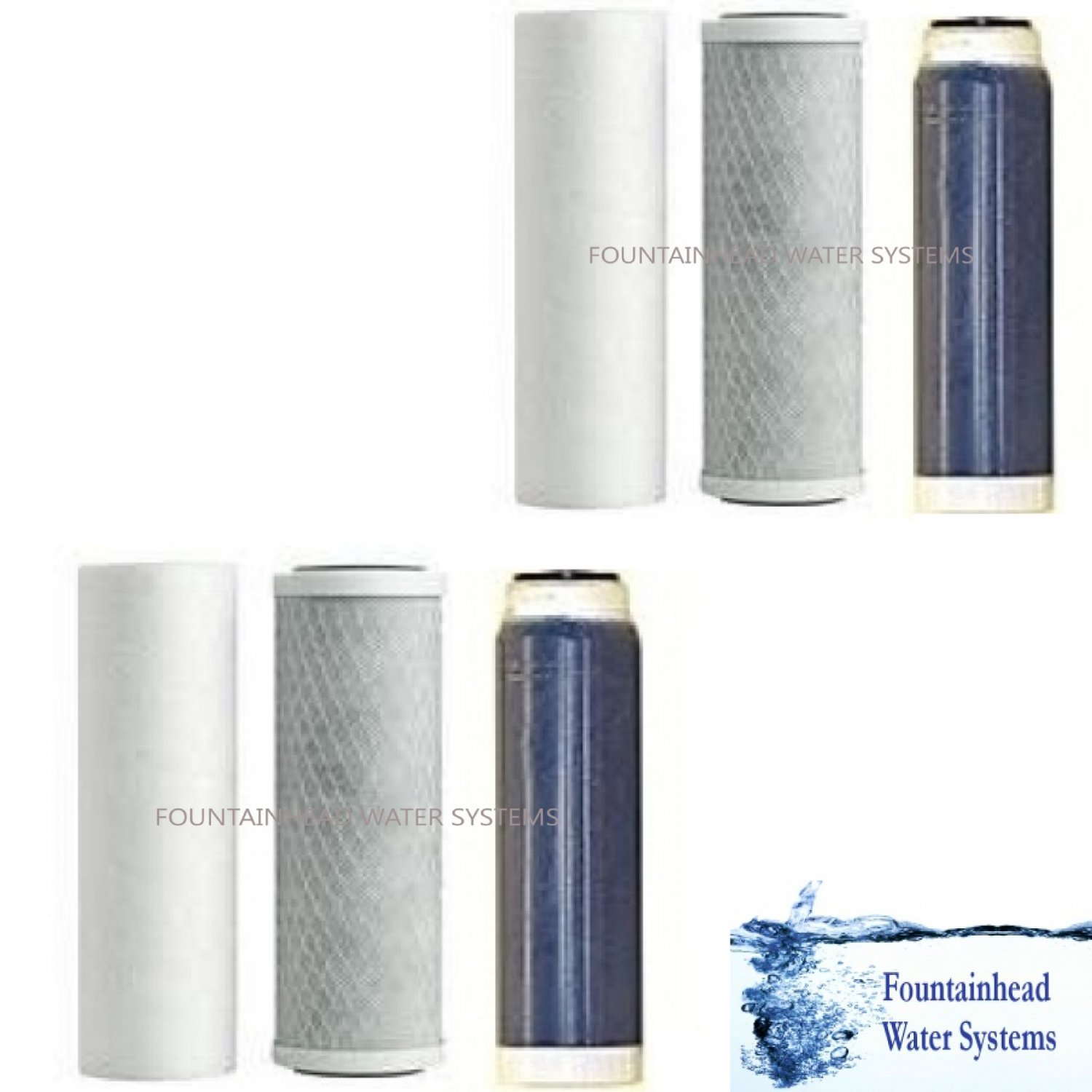 RO/DI FILTER 5 MICRONS SEDIMENT/ CARBON BLOCK /COLOR CHANGING DI FILTERS 2 SETS.