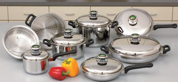 KTLARGE14 - Chef's Secret 14pc 9Element Cookware Set with Thermo Control Knobs