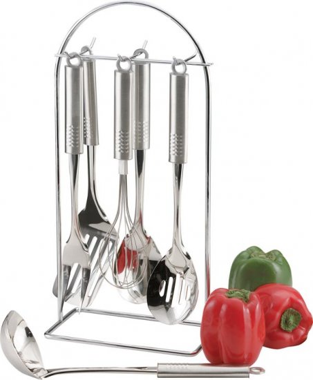 KTSS732 - Maxam 7pc Surgical Stainless Steel Kitchen Tool Set with tubular stainless handles