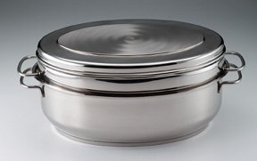 KTROAST7 - Precise Heat Oval Roaster with steamer stainless steel cover