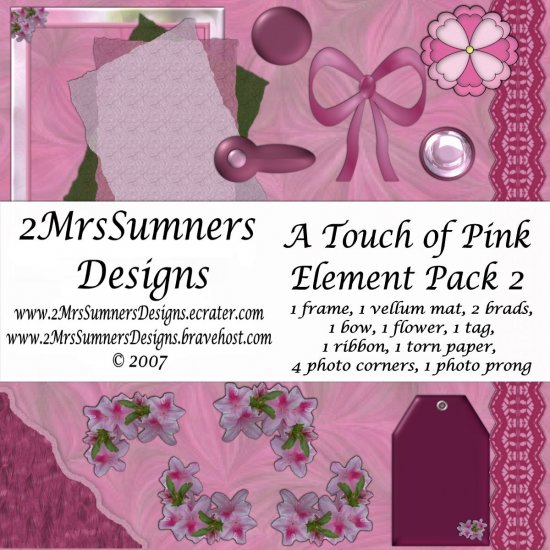 A Touch of Pink Element Pack 2