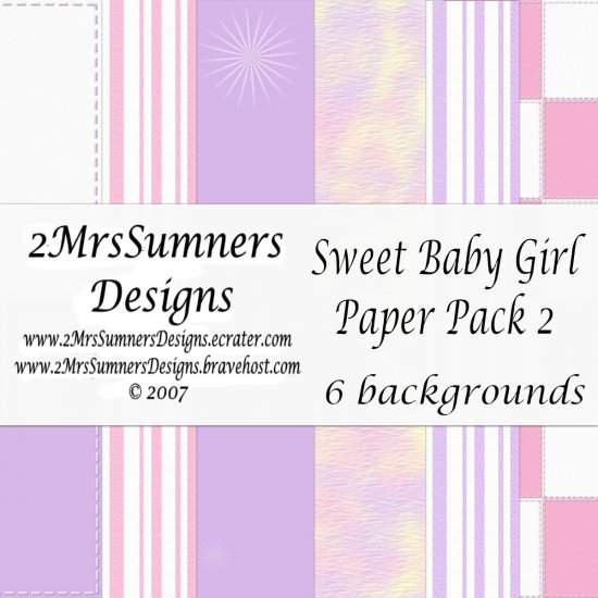 Sweet Baby Girl Paper Pack 2