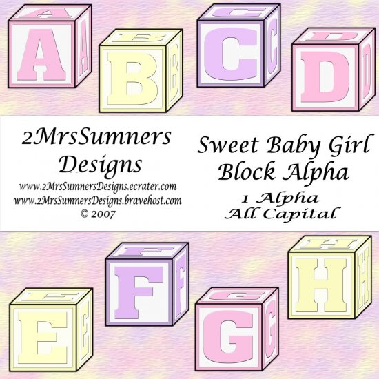 Sweet Baby Girl Block Alpha Add-On