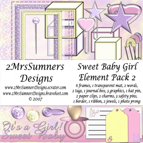 Sweet Baby Girl Element Pack 2