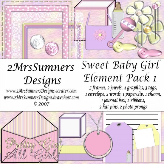 Sweet Baby Girl Element Pack 1