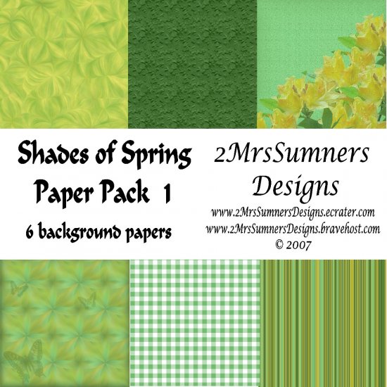 Shades of Spring Paper Pack 1