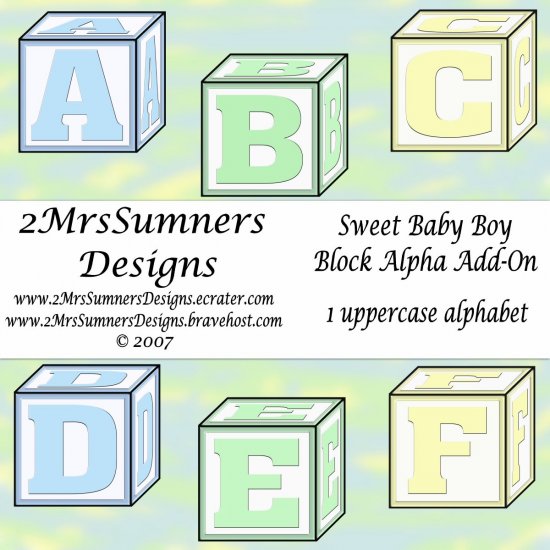 Sweet Baby Boy Block Alpha Add-On