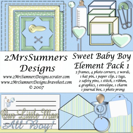 Sweet Baby Boy Element Pack 1