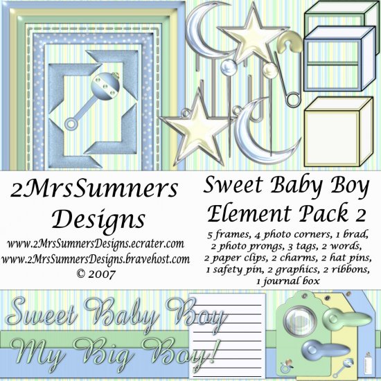 Sweet Baby Boy Element Pack 2