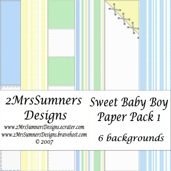Sweet Baby Boy Paper Pack 1