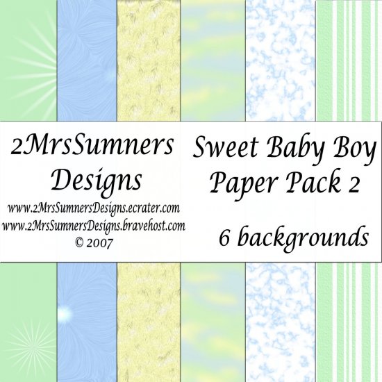 Sweet Baby Boy Paper Pack 2