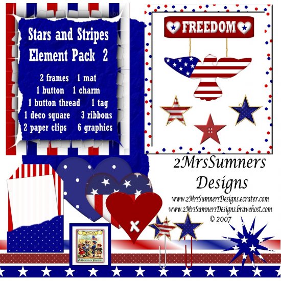 Stars and Stripes Element Pack 2