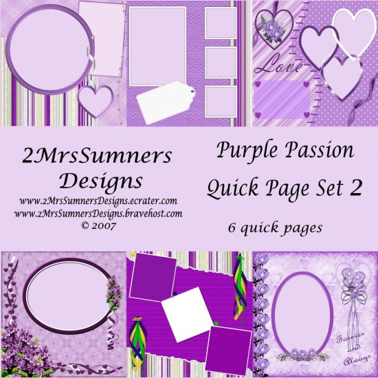 Purple Passion Quick Page Set 2