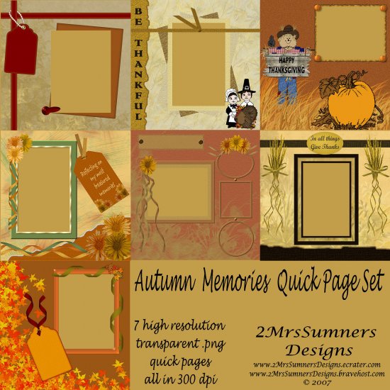 Autumn Memories Quick Page Set