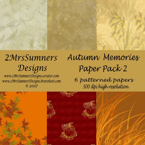 Autumn Memories Paper Pack 2