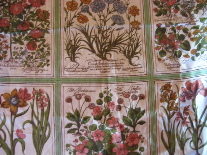 9 Botanical Flower Folio Pillow Quilt Panels Fabric