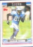 2006 Topps Charles Rogers #98 Lions