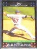 2007 Topps Cy Young (Red Back) Johan Santana #321 Twins