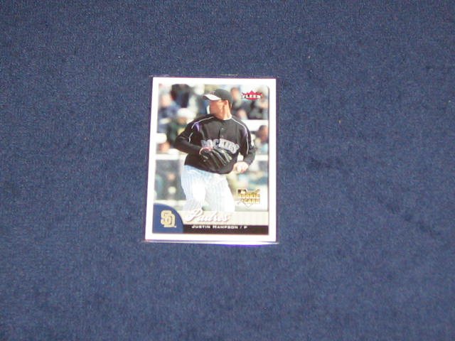 2007 Fleer Rookie Justin Hampson #337 Padres