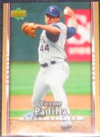 2007 UD First Edition Vincente Padilla #157 Rangers