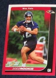 2002 Score Rookie Wes Pate #266