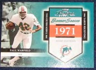 2002 Playoff Banner Season Paul Warfield #31 #'d1595/1971
