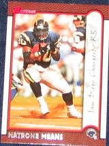 1999 Bowman Natrone Means #72 Chargers
