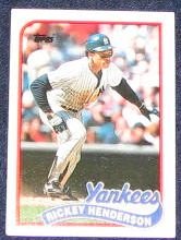1989 Topps Rickey Henderson #380 Yankees