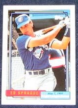 1992 Topps Debut Ed Spague #167 Blue Jays