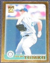 2001 Topps Gold Brett Tomko #'d1587/2001 Mariners