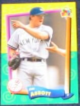 94 UD Fun Pk Jim Abbott #75 Yankees