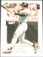2000 UD Hitters Club Jose Canseco #15 Devil Rays