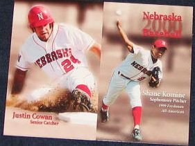00 Nebraska Baseball Pocket Sked. Komine/Cowan