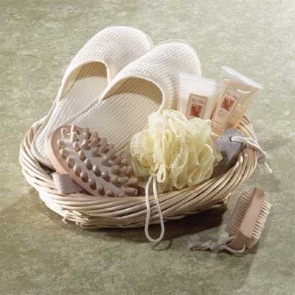 Vanilla Themed Spa Basket