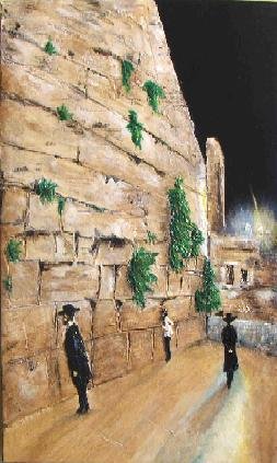 Wailing Wall at Night