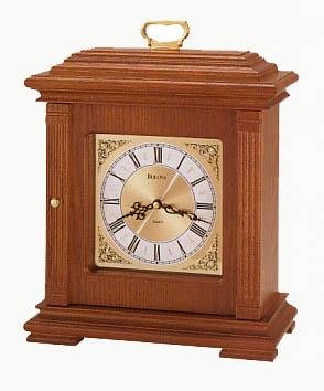 Bulova B1883 Francesca Mantel Clock Honey Maple