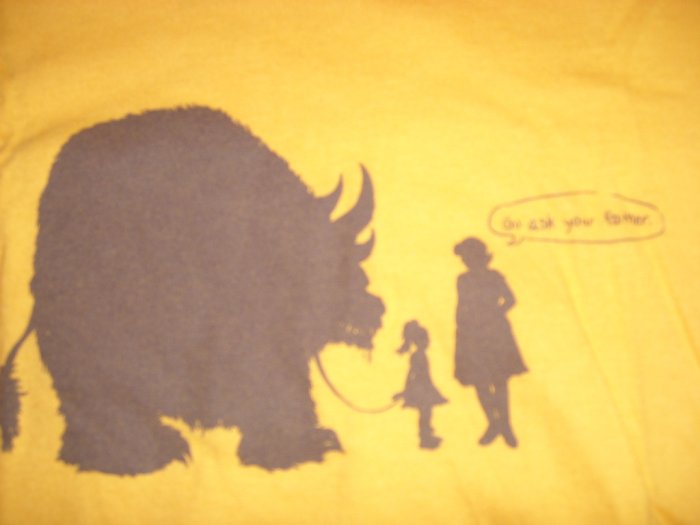 Sally finds a stray tee