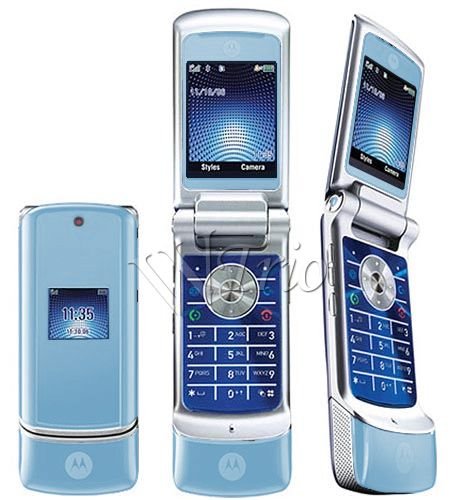 Motorola KRZR K1 SKY BLUE Mobile Cellular Phone (Unlocked)