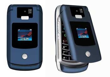 Motorola Razr V3x "Blue" Mobile Cellular Phone (Unlocked)