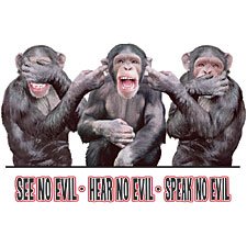 See Hear Speak Monkey
